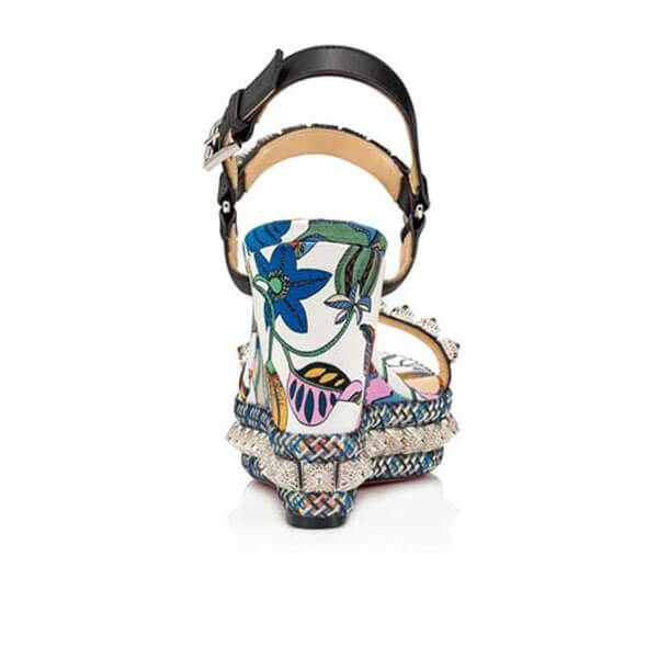 ルブタン サンダル コピー アメリカ限定☆クリスチャン ルブタン カラフル♪Christian Louboutin Pira Ryad ウエッジ 110mm