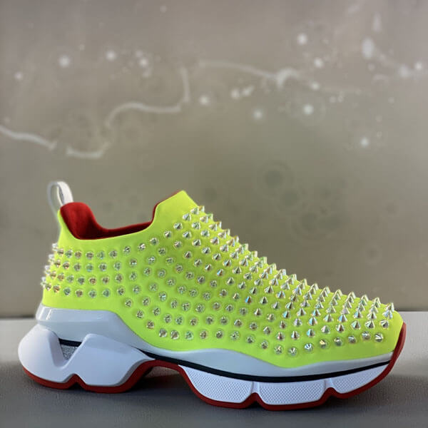 ルブタン スニーカー コピー VIPセール★Christian Louboutin Spike Sock Donna Yellow★クリスチャン ルブタン スニーカー 1190555Q662
