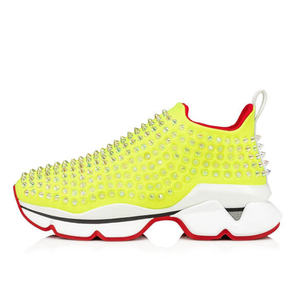 ルブタン スニーカー コピー VIPセール★Christian Louboutin Spike Sock Donna Yellow★クリスチャン ルブタン スニーカー 1190555Q662