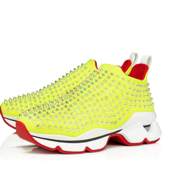 ルブタン スニーカー コピー VIPセール★Christian Louboutin Spike Sock Donna Yellow★クリスチャン ルブタン スニーカー 1190555Q662