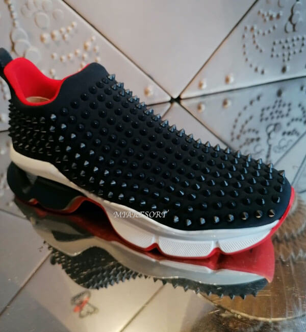 ルブタン スニーカー 偽物 21AW 新作★Christian Louboutin Spike Sock ブルー★スニーカー 1190270U638
