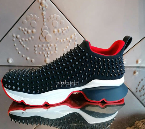 ルブタン スニーカー 偽物 21AW 新作★Christian Louboutin Spike Sock ブルー★スニーカー 1190270U638