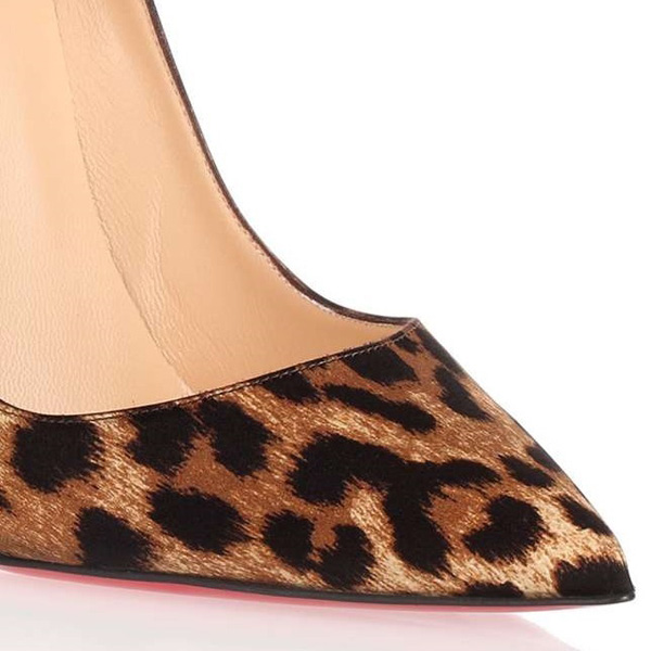 18SS 新作大人気 クリスチャン ルブタンコピー CHRISTIAN LOUBOUTIN★So Kate レオパードサテン 120mm