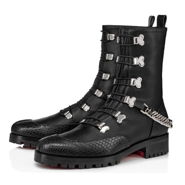 ルブタン ブーツ コピー◆CHRISTIAN LOUBOUTIN Horse Guarda◆ホース ガルダ◆アンクルブーツ 3200582BK65