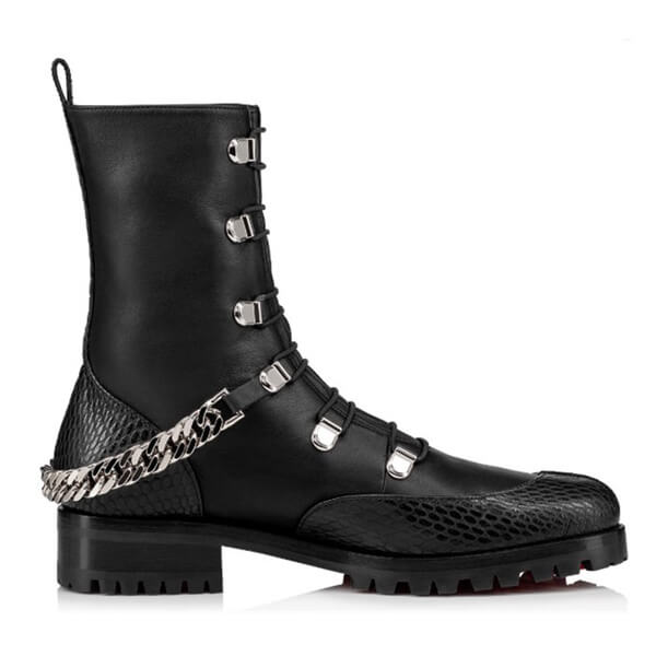 ルブタン ブーツ コピー◆CHRISTIAN LOUBOUTIN Horse Guarda◆ホース ガルダ◆アンクルブーツ 3200582BK65