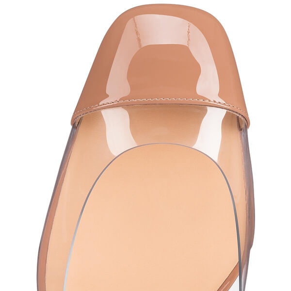 18SS未入荷☆クリスチャン ルブタンコピー CHRISTIAN LOUBOUTIN☆ヌード&PVC Asticocotte サンダル 55mm