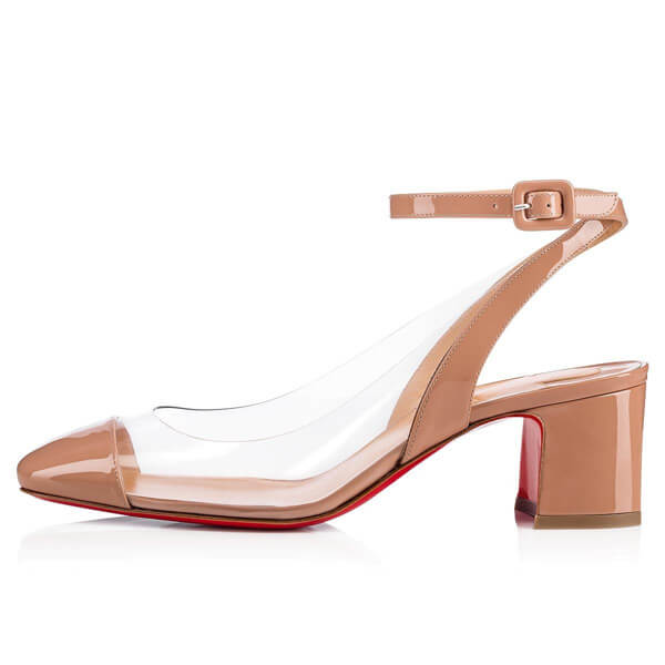 18SS未入荷☆クリスチャン ルブタンコピー CHRISTIAN LOUBOUTIN☆ヌード&PVC Asticocotte サンダル 55mm
