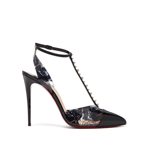 ルブタン サンダル コピー☆Christian Louboutin☆Nosy Spikes100グラフィティレザーpumps