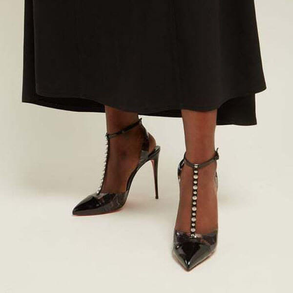 ルブタン サンダル コピー☆Christian Louboutin☆Nosy Spikes100グラフィティレザーpumps