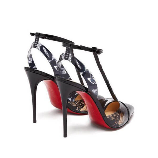 ルブタン サンダル コピー☆Christian Louboutin☆Nosy Spikes100グラフィティレザーpumps