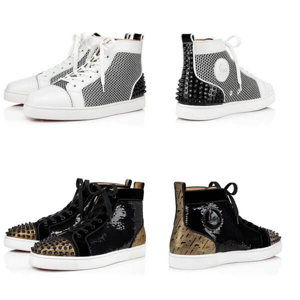 SS20☆ルブタン スニーカー 偽物☆Christian Louboutin Lou Spikes Orlato ハイカットスニーカー