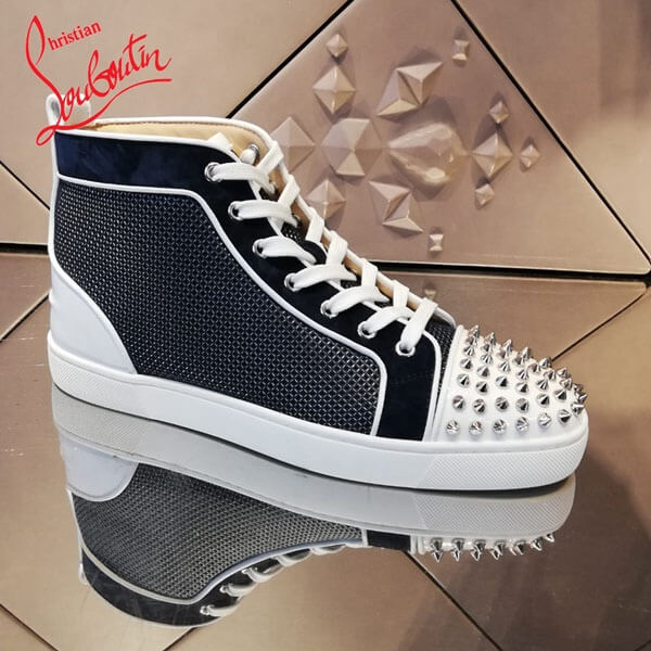 SS20☆ルブタン スニーカー 偽物☆Christian Louboutin Lou Spikes Orlato ハイカットスニーカー