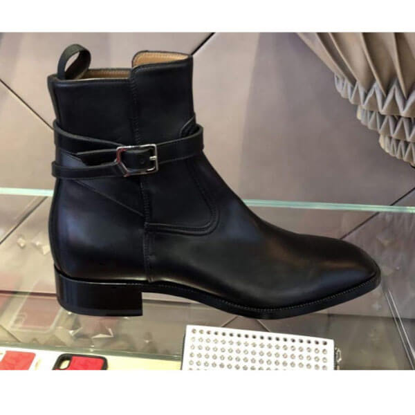 20W◆ルブタン ブーツ コピー◆メンズブーツ◆【Christian Louboutin Kicko】ブラック◆レザー 3191177BK01