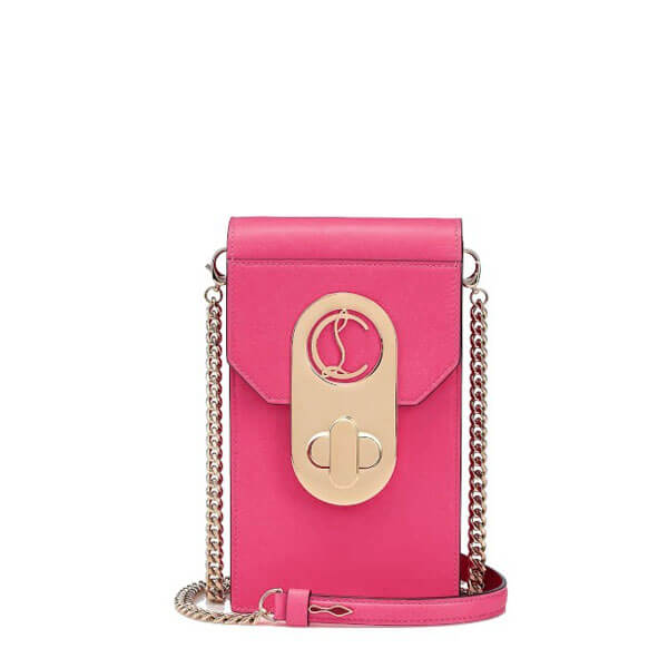【新作】クリスチャン ルブタン スマホケース コピー Christian Louboutin ELISA スマホケース ピンク レザー 3205052P504