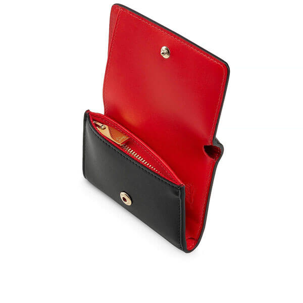 クリスチャン ルブタン 財布 コピー CHRISTIAN LOUBOUTIN●W Loubigaga Mini Wallet /赤黒 1205105H740