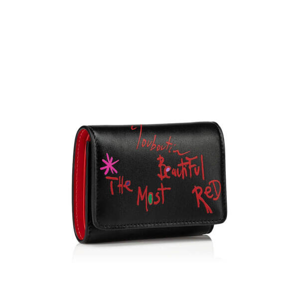 クリスチャン ルブタン 財布 コピー CHRISTIAN LOUBOUTIN●W Loubigaga Mini Wallet /赤黒 1205105H740