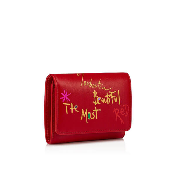 クリスチャン ルブタン 財布 コピー CHRISTIAN LOUBOUTIN●W Loubigaga Mini Wallet /赤黒 1205105H740