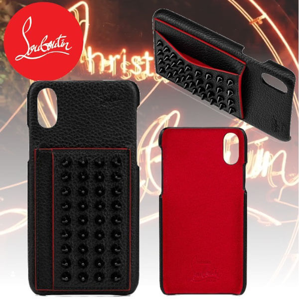 クリスチャン ルブタン iphoneケース 偽物 Christian Louboutin●Loubiphone Case●iPhone X/xs用携帯カバー／ブラック 3195066CM53