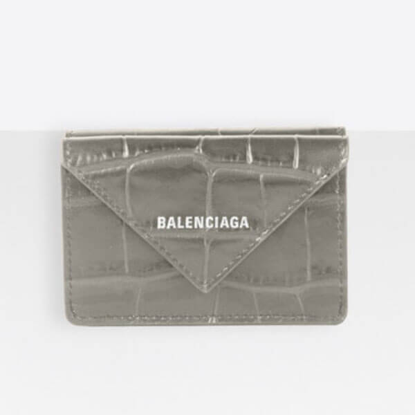 バレンシアガ 財布 コピー バレンシアガ PAPIER ペーパー ミニ ウォレット クロコダイル 3914460R70N1505