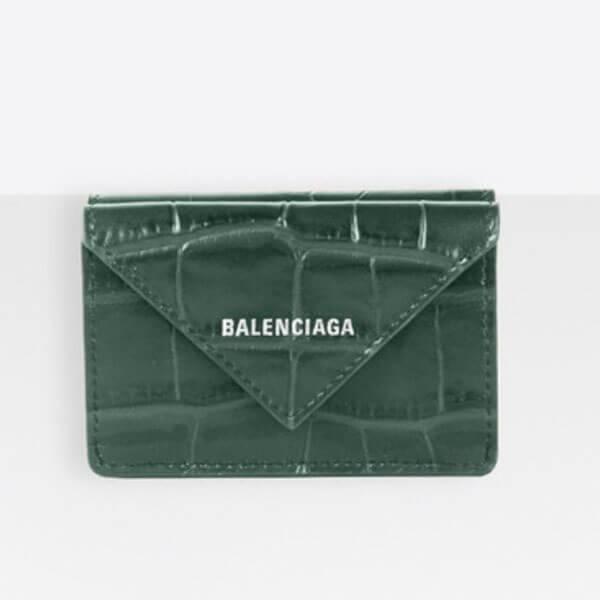 バレンシアガ 財布 コピー バレンシアガ PAPIER ペーパー ミニ ウォレット クロコダイル 3914460R70N1505