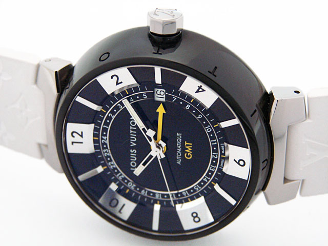 ルイヴィトン時計 タンブール インブラック GMT Q113K メンズ