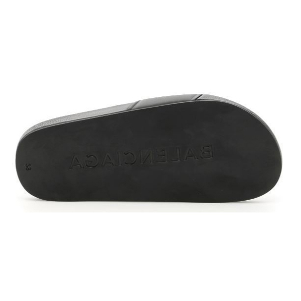 バレンシアガ 偽物 サンダル 2023春夏新作 Leather Logo Slides 500573 WAL00 1006 追跡付き発送大人気！注目度抜群！