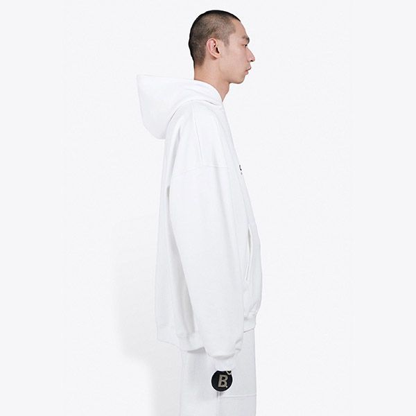 【バレンシアガ パーカー 偽物】GYM WEAR ロゴ★フーディ スウェット Black White