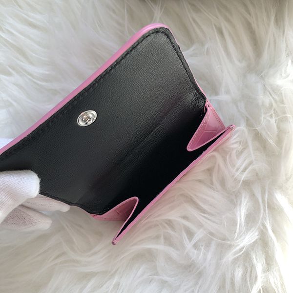 【バレンシアガ 財布 偽物】大人気 クロコ型押し 三つ折り ミニ財布