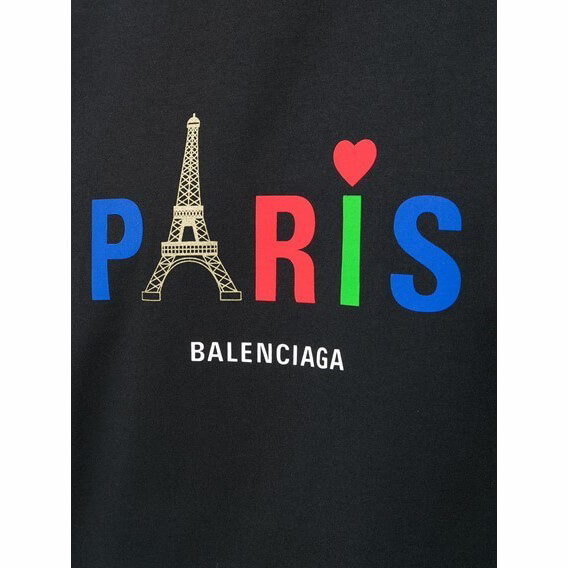 【バレンシアガ】バレンシアガ Tシャツ コピー logo paris t-shirt TTN-00162/594599/TGV43