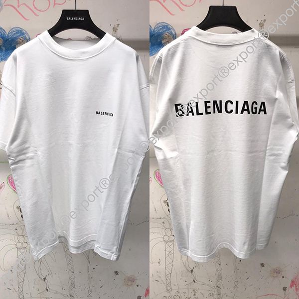 バレンシアガ Tシャツ 偽物 激安 メンズ背中ロゴミディアムフィットTシャツ各色