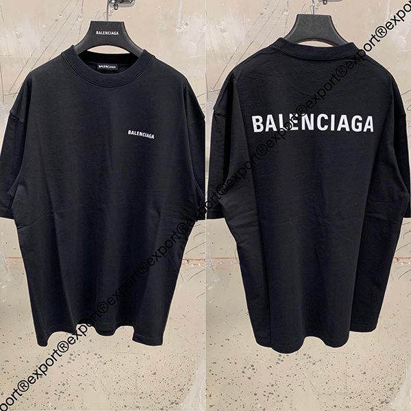 バレンシアガ Tシャツ 偽物 激安 メンズ背中ロゴミディアムフィットTシャツ各色