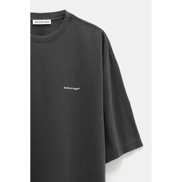 バレンシアガ★バレンシアガ ロゴ プリント Tシャツ 偽物 黒白