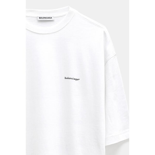 バレンシアガ★バレンシアガ ロゴ プリント Tシャツ 偽物 黒白
