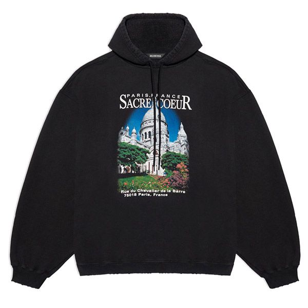 21SS バレンシアガ パーカー 偽物 SACRE COEUR ボンバーフーディー フリース 641679TJVH91000