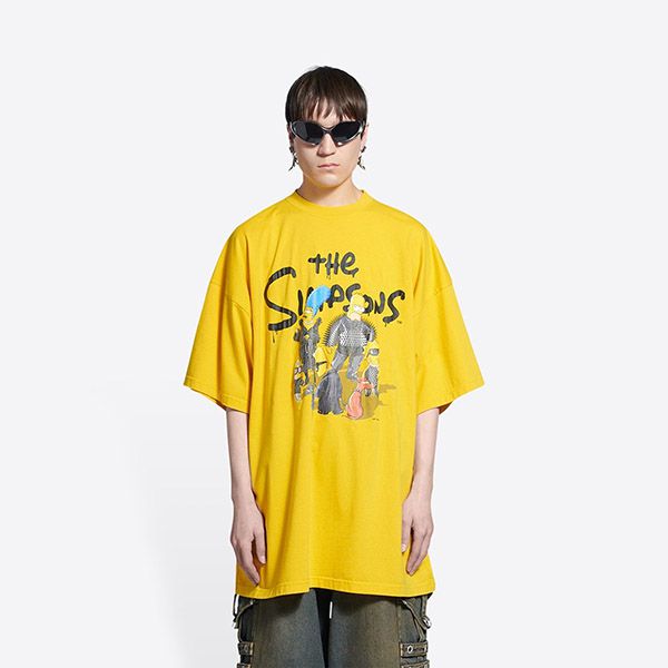 バレンシアガ Tシャツ 偽物 ザシンプソンズ コラボTシャツ 676589TLVG77200