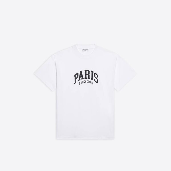 ◆バレンシアガ◆CITIES PARIS ロゴ ウィメンズ コットンTシャツ 偽物 お洒落に