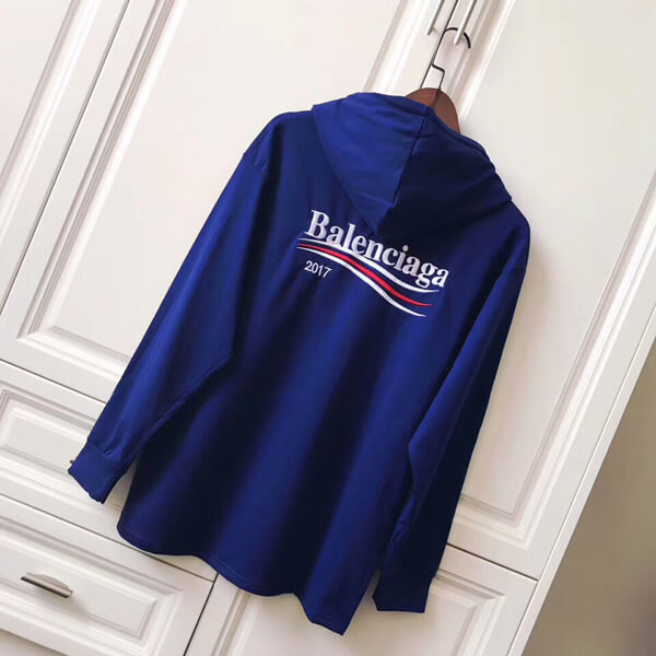 2018新作大人気 バレンシアガスーパーコピー Campaign Logo Oversized Hoodie パーカー 12276221 BRW