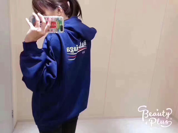 2018新作大人気 バレンシアガスーパーコピー Campaign Logo Oversized Hoodie パーカー 12276221 BRW