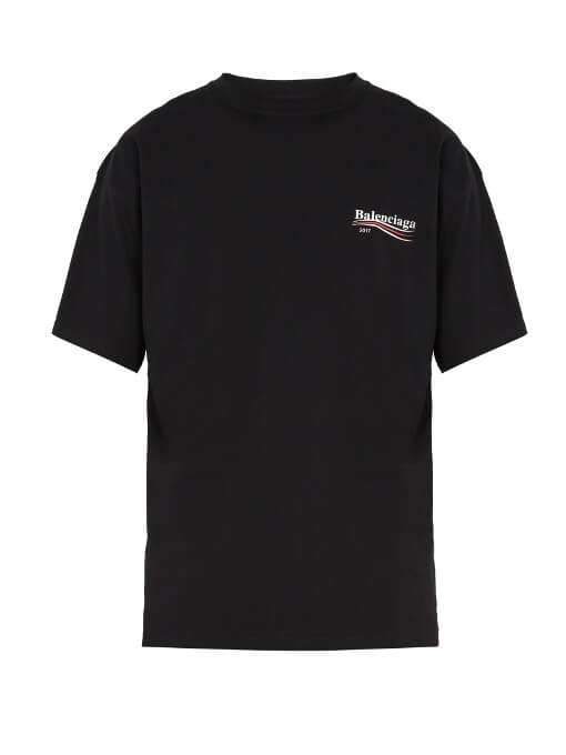 バレンシアガスーパーコピー プリントロゴTシャツ オーバーサイズ