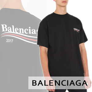 バレンシアガ tシャツ 偽物 プリントロゴTシャツ オーバーサイズ