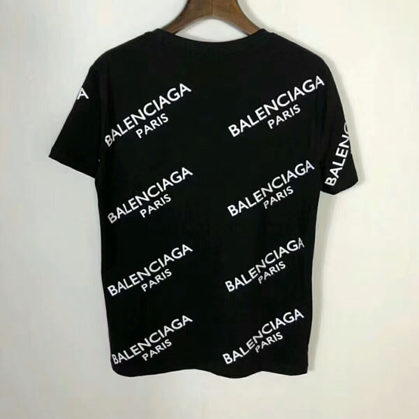 バレンシアガスーパーコピー 19SS限定 ロゴ Tシャツ BLACK