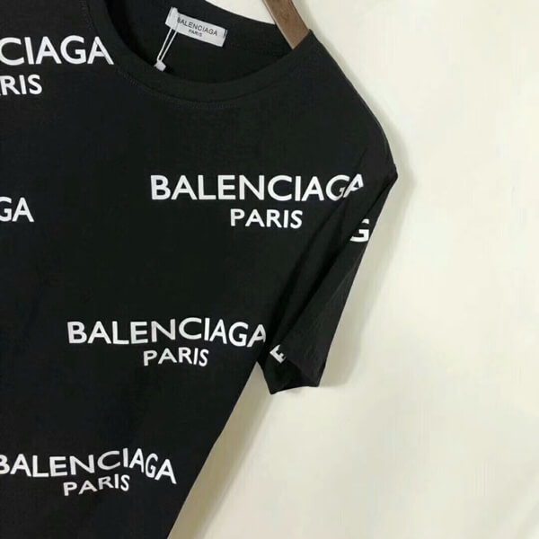 バレンシアガスーパーコピー 19SS限定 ロゴ Tシャツ BLACK