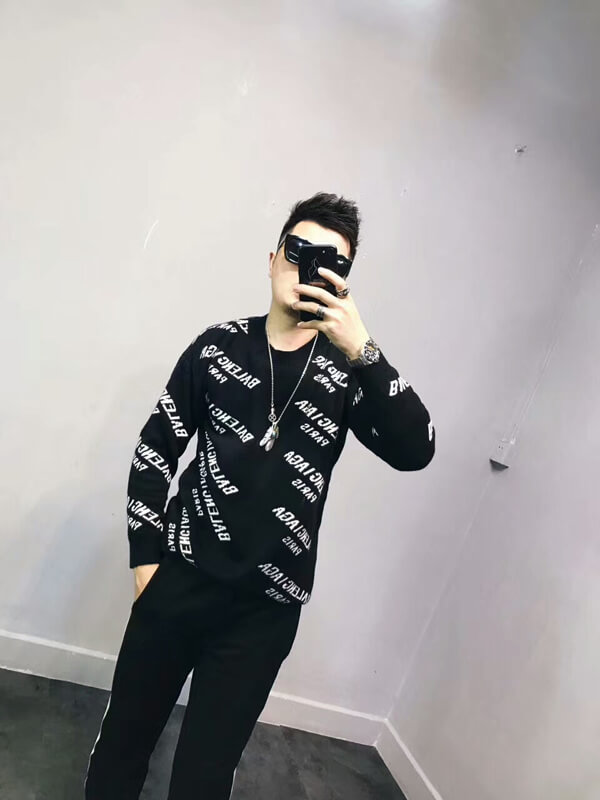 2018新作大人気 バレンシアガスーパーコピー ☆Pullover mit Logo-Muster