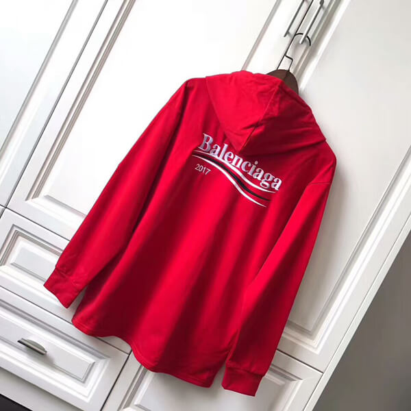 2018新作大人気★バレンシアガスーパーコピー★Red Campaign Oversized Hoodie パーカー