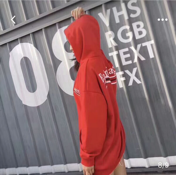 2018新作大人気★バレンシアガスーパーコピー★Red Campaign Oversized Hoodie パーカー