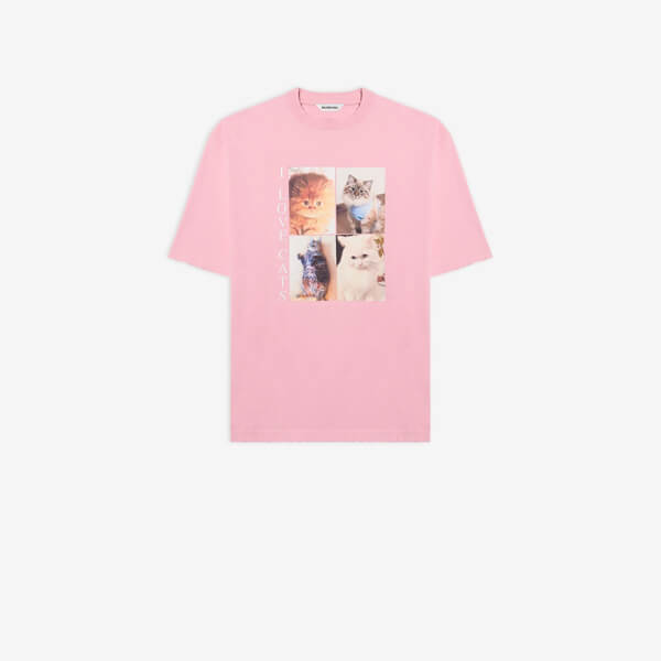 バレンシアガ Tシャツ コピー【可愛い】21SS新作 I LOVE CATS 641532TJVG85630