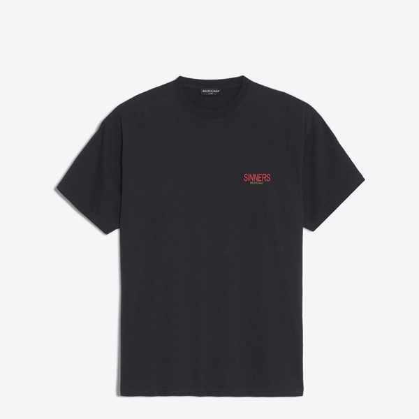 バレンシアガスーパーコピー バレンシアガ 2018SS SINNERS オーバーサイズTシャツ NOIR