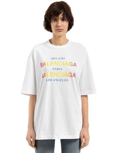 2018SS☆バレンシアガスーパーコピー☆NEW ロゴ cityプリント Tシャツ