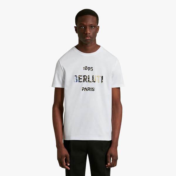 【ベルルッティ Tシャツ コピー】日本未入荷 21ss新作 ロゴ シンプル R20JRS60-JAEK