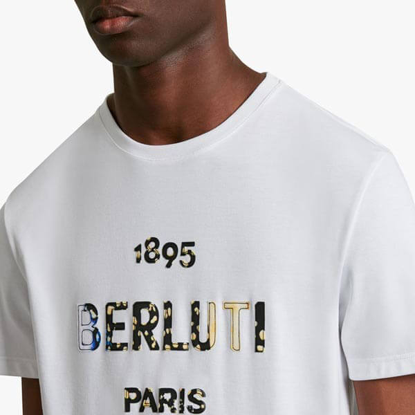 【ベルルッティ Tシャツ コピー】日本未入荷 21ss新作 ロゴ シンプル R20JRS60-JAEK